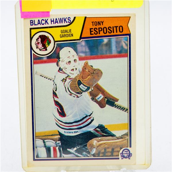 1982 OPC TONY ESPOSITO HOCKEY CARD