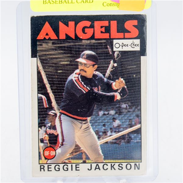 1986 OPC REGGIE JACKSON BASEBALL CARD