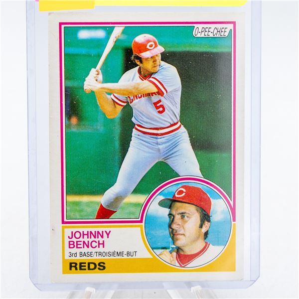 1982 OPC JOHNNY BENCH HOF BASEBALL CARD