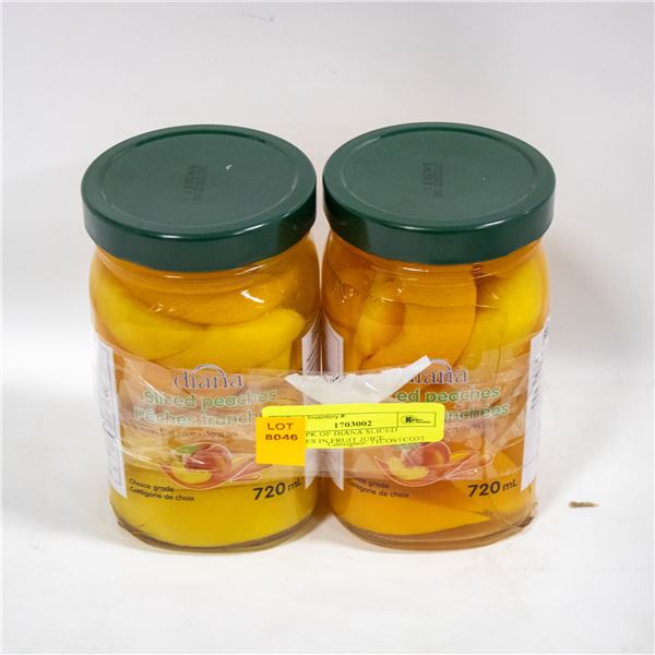 NEW 2 PK OF DIANA SLICED PEACHES IN FRUIT JUICE