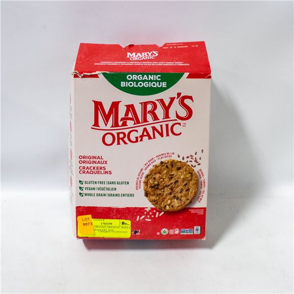 MARY'S ORGANIC ORIGINAL WHOLE GRAIN CRACKERS 10OZ
