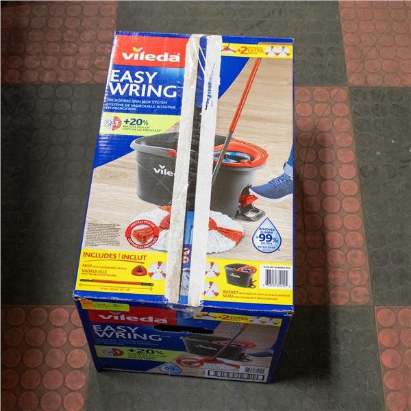 VILEDA EASY WRING MICROFIBRE SPIN MOP & BUCKET SET