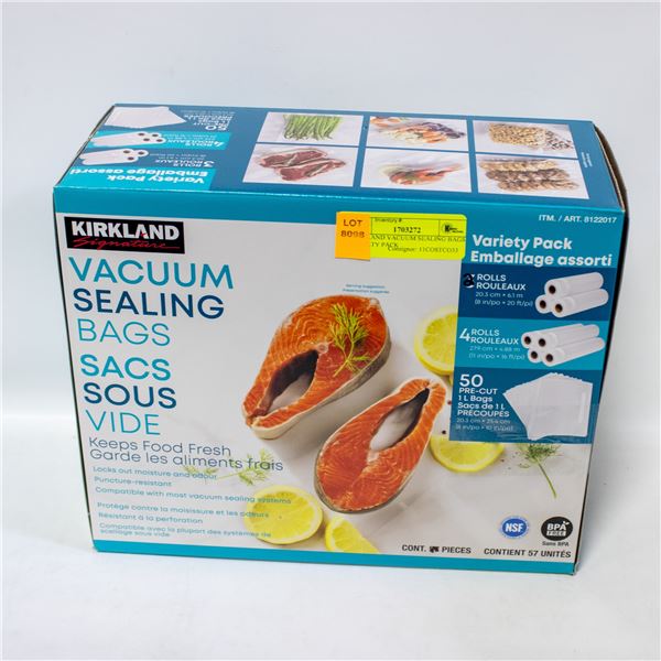 KIRKLAND VACUUM SEALING BAGS VARIETY PACK
