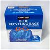 Image 1 : KIRKLAND BLUE RECYCLING BAGS WITH DRAWSTRING 30G