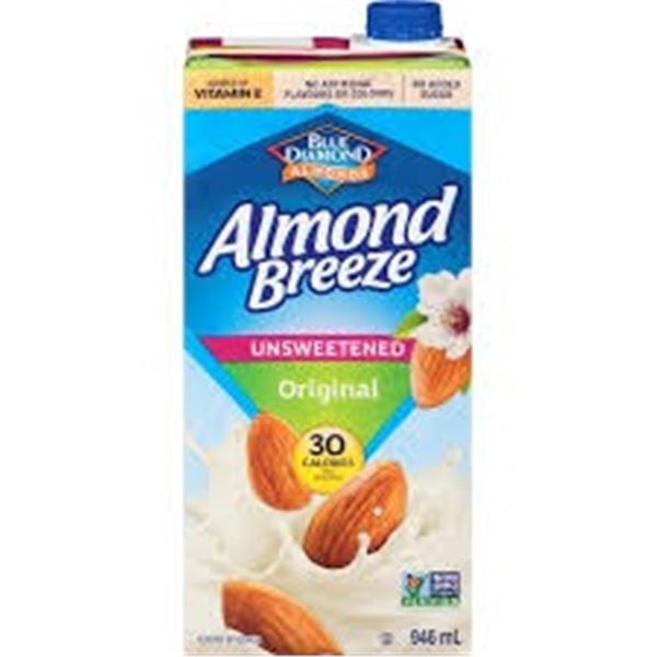 NEW 6 PK OF BLUE DIAMOND ALMOND BREEZE UNSWEETENED