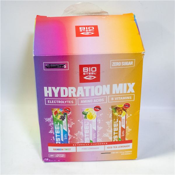BOX OF 43 BIOSTEEL HYDRATION MIX VARIETY PACK