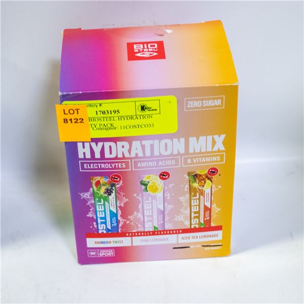 BOX OF 28 BIOSTEEL HYDRATION MIX VARIETY PACK