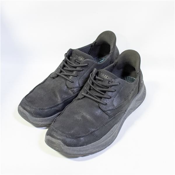 SKECHERS MENS SWIFT FIT STANTON SHOES BLACK SZ 10