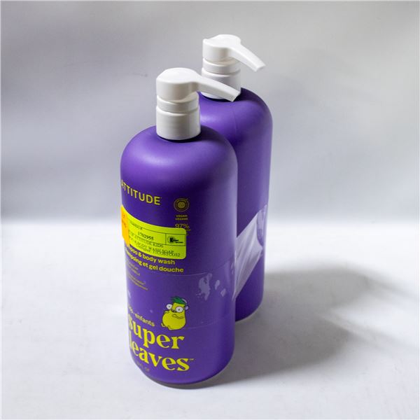 2 PACK OF ATTITUDE KIDS SHAMPOO & BODY WASH SOAP