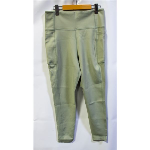 AURUM WOMENS SPORT LEGGINGS MINT GREEN SIZE LARGE