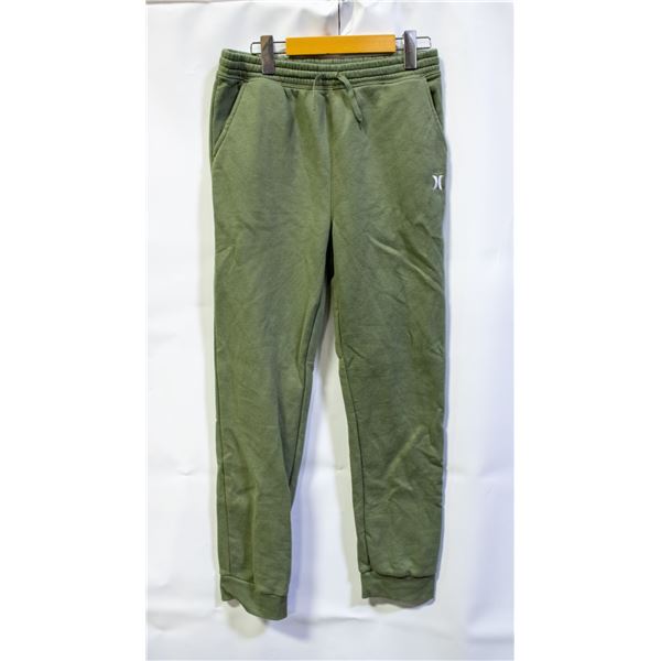 HURLEY MENS FLEECE JOGGERS GREEN SIZE XXL 18/20