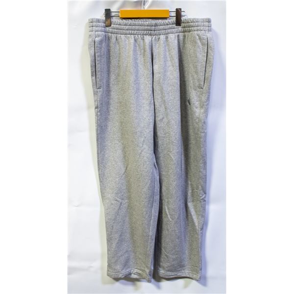 ADIDAS FLEECE PANTS WITH DRAWSTRING GREY SIZE XL