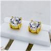 Image 1 : NEW GOLD PLATED ROUND STUD EARRINGS