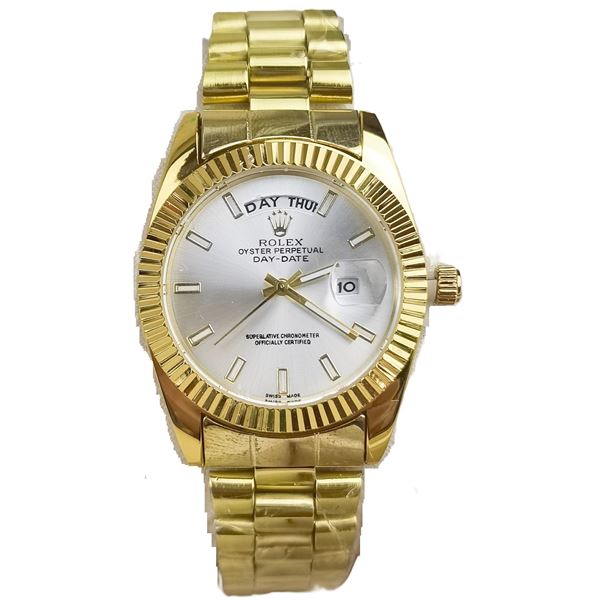 NEW REPLICA ROLEX "DAY DATE" QUARTZ WATCH