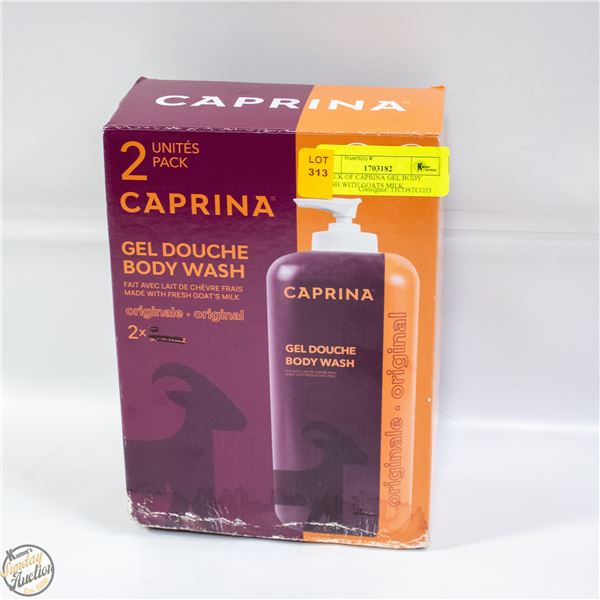 2 PACK OF CAPRINA GEL BODY WASH WITH GOATS MILK