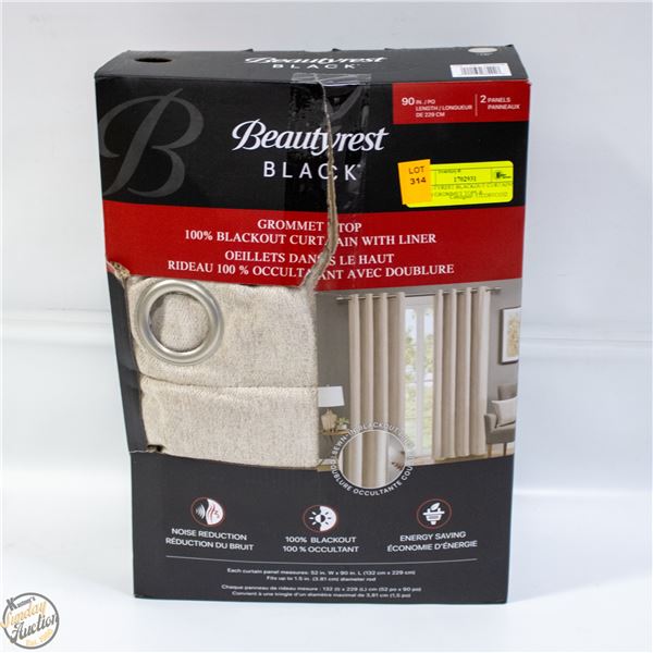 BEAUTYREST BLACKOUT CURTAINS WITH GROMMET TOPS &