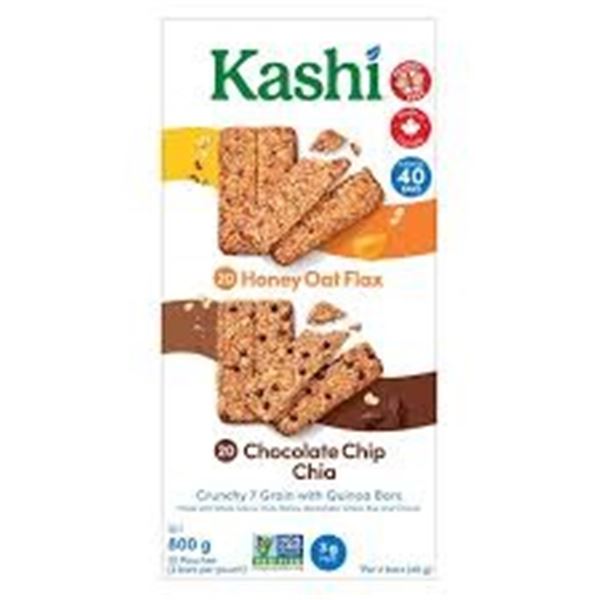 NEW KASHI CRUNCHY GRAIN & QUINOA FIBRE BARS