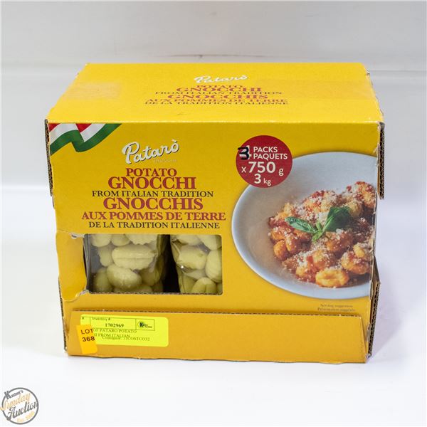 3 PACK OF PATARO POTATO GNOCCHI FROM ITALIAN