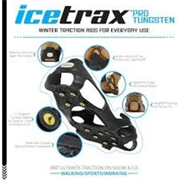 NEW ICE TRAX PRO TRACTION AIDS WITH 11 TUNGSTEN