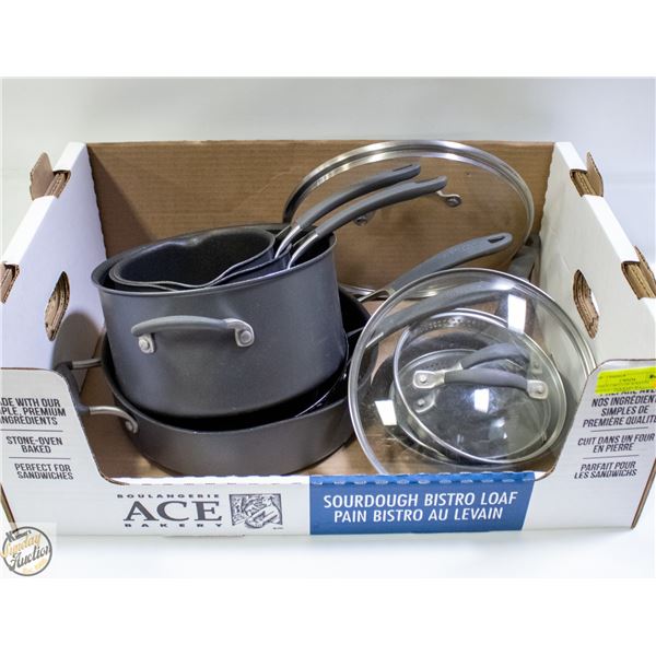 10 PIECE CIRCULON SCRATCH DEFENCE COOKWARE SET