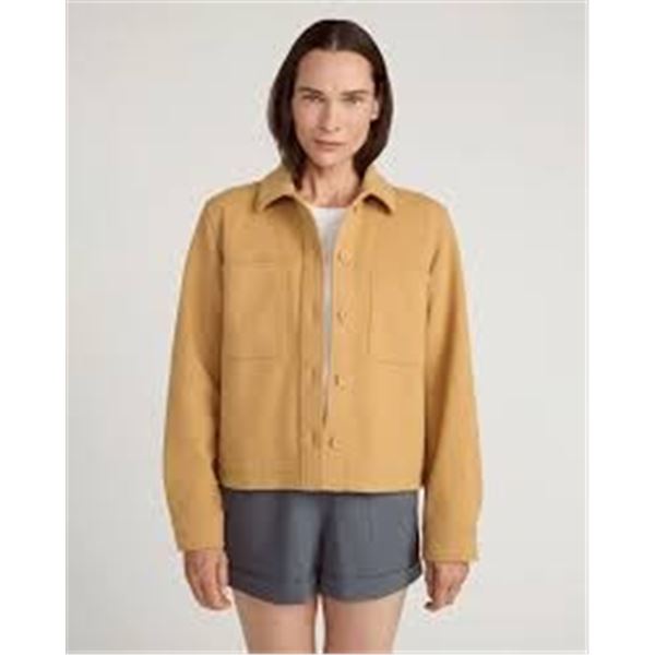 NEW MONDETTA WOMENS CROPPED JACKET BEIGE MEDIUM