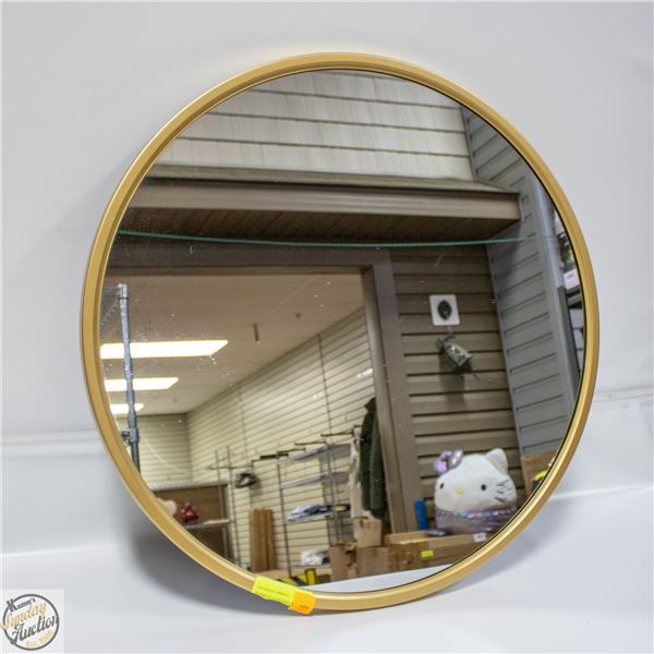 GOLD PLATED CIRCULAR MIRROR 24"