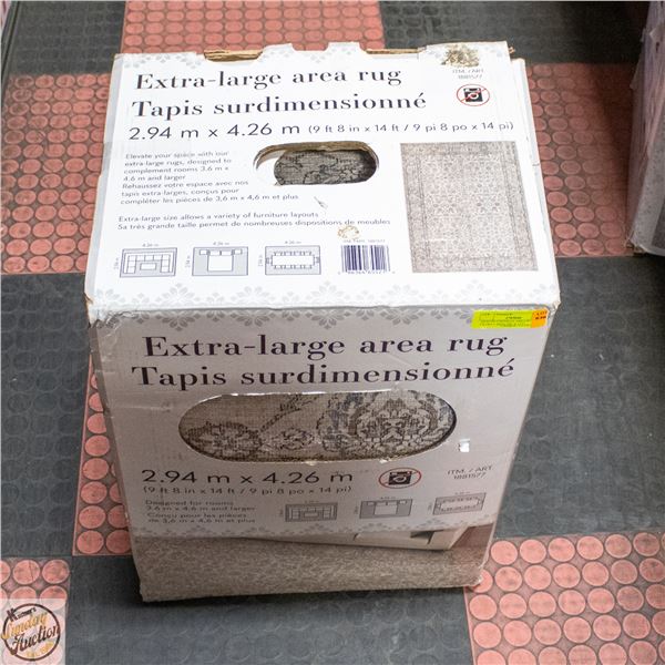 APACHE CHENILLE AREA RUG EXTRA LARGE 9'8" X 13'7"