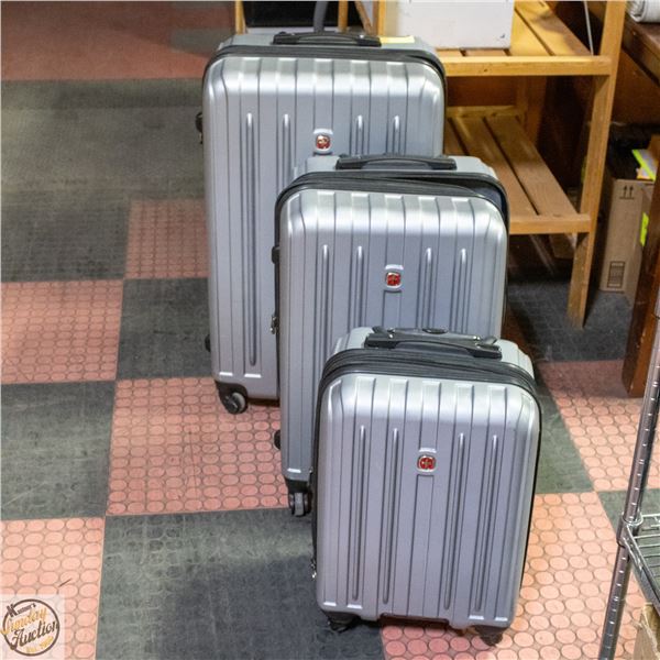 3 PIECE SWISSGEAR WENGER HARDCASE LUGGAGE SET