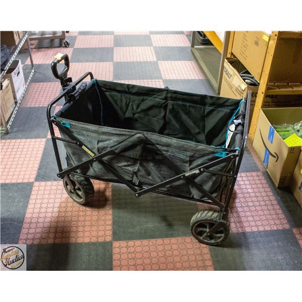 HEAVY DUTY STEEL FRAME FOLDING WAGON 300LB HOLDING