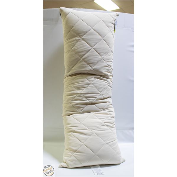 NEW BELOW ZERO COOLING BODY PILLOW WHITE 20 X 54"