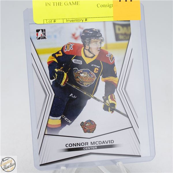 CONNOR MCDAVID PRE ROOKIE 2015 IN THE GAME