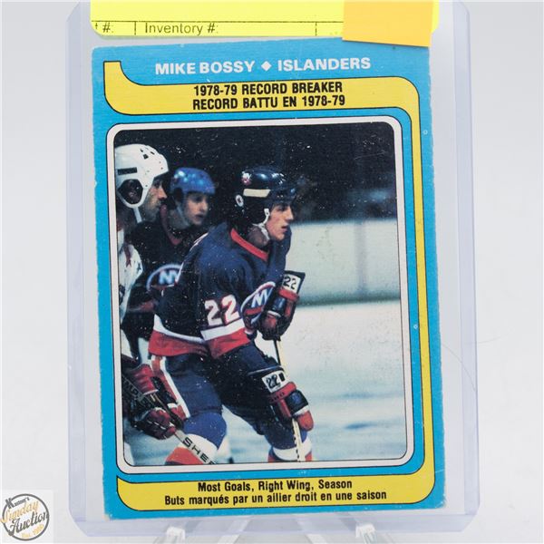 MIKE BOSSY 78-79 RECORD BREAKER MOST GOALS BY