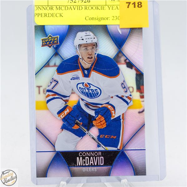 CONNOR MCDAVID ROOKIE YEAR UPPERDECK