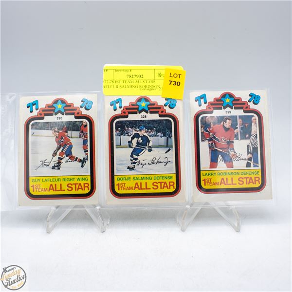 1977-78 IST TEAM ALLSTARS LAFLEUR SALMING ROBINSON