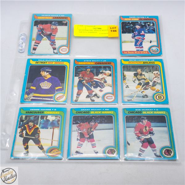 8X1979-80 OPC HOULE POTVIN SHUTT CASHMAN