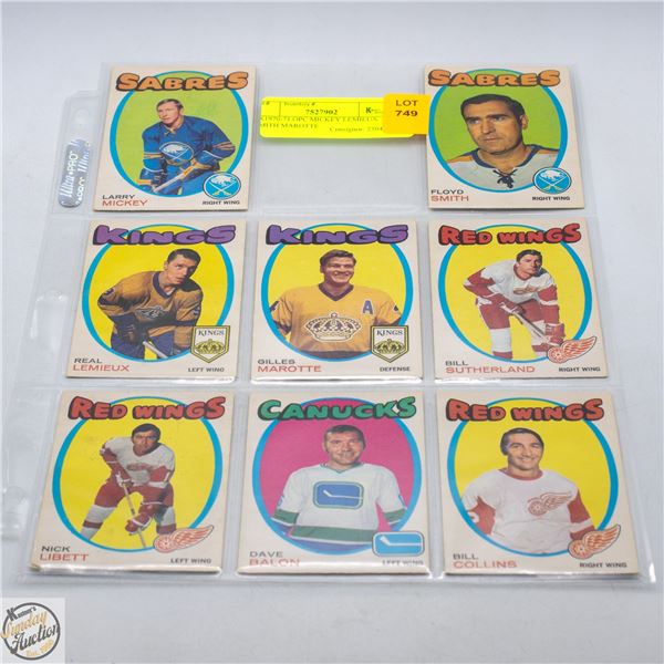 8X1970-71 OPC MICKEY LEMIEUX SMITH MAROTTE