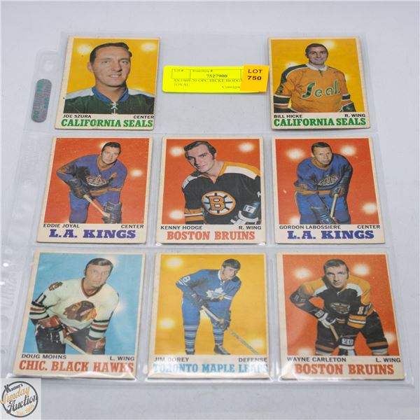 8X1969-70 OPC HICKE HODGE SZURA JOYAL