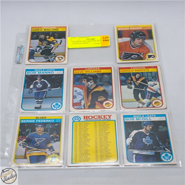 8X1982-83 OPC MALONE WILLIAMS SNEPSTS PROPP