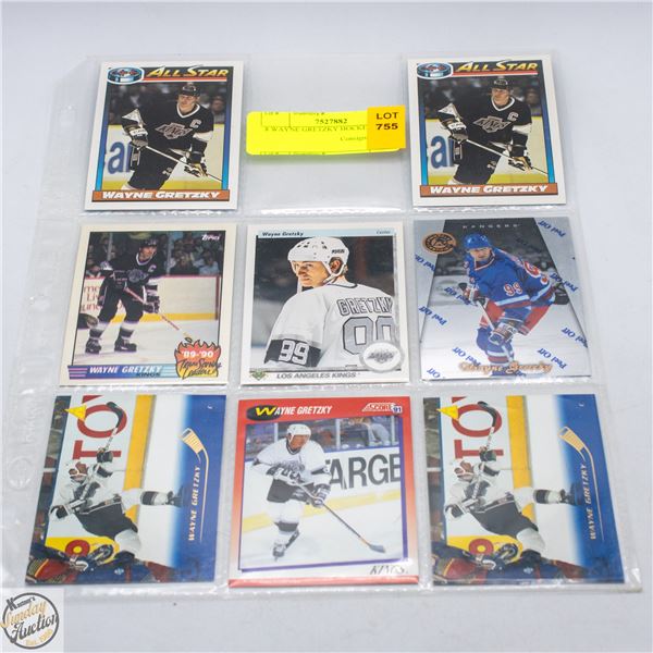 8 WAYNE GRETZKY HOCKEY CARDS