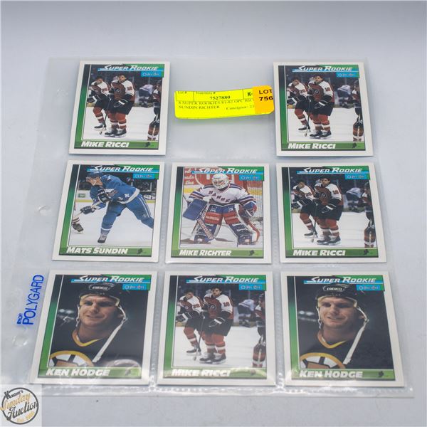 8 SUPER ROOKIES 81-82 OPC RICCI SUNDIN RICHTER