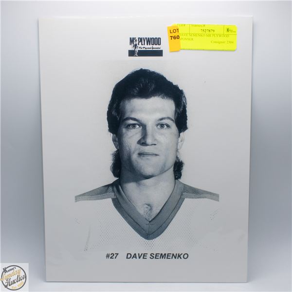 DAVE SEMENKO MR PLYWOOD SPONSER