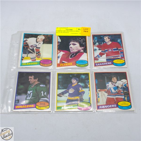 6X1980-81 OPC POTVIN CLARKE LAFLEUR DIONNE