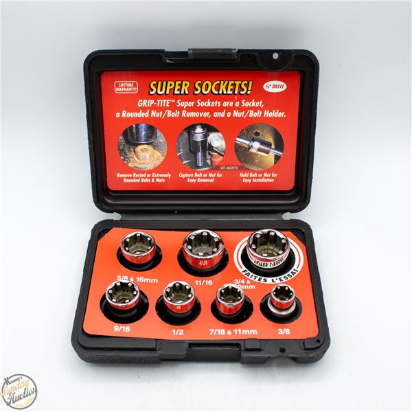 GRIP TITE SPECIALTY SOCKET SET FOR DAMAGED BOLTS