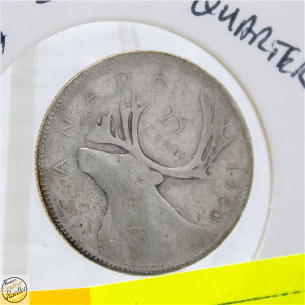 CANADA 1950 SILVER QUARTER