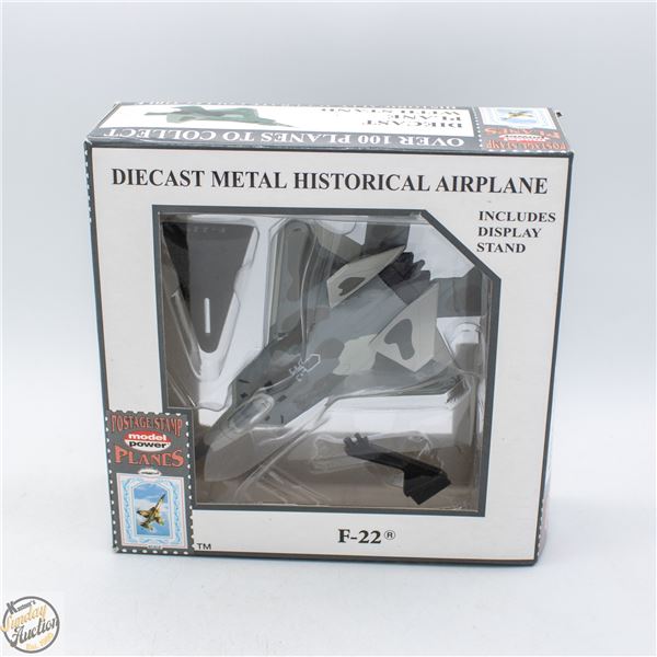 NEW NO.5382-1 F-22 DIECAST PLANE MODEL WITH