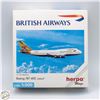 Image 1 : NEW HERPA BRITISH AIRWAYS BOEING 747-400 DIECAST