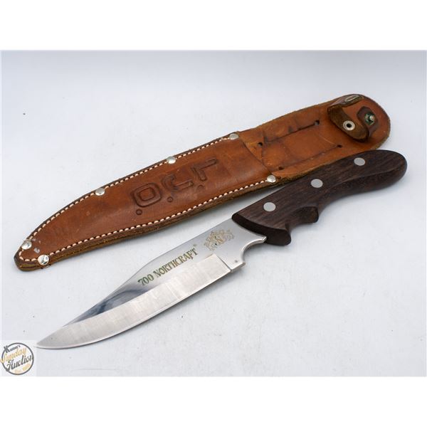 NORTHCRAFT 700 HUNTING KNIFE IN LEATHER SHEATH