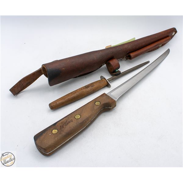 VTG CHICAGO CUTLERY FILET KNIFE & SHARPENER