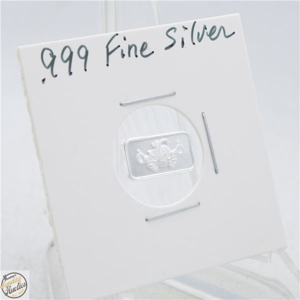 #4356-.999 FINE SILVER BAR WITH 8 BALL ON FRONT
