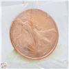 Image 1 : #4352-FINE .999 ONE TROY OUNCE COPPER COIN WITH